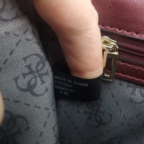 Guess Womens Plum Flap Front Detachable Strap Retro Crossbody Handbag Pu… - Picture 5 of 12